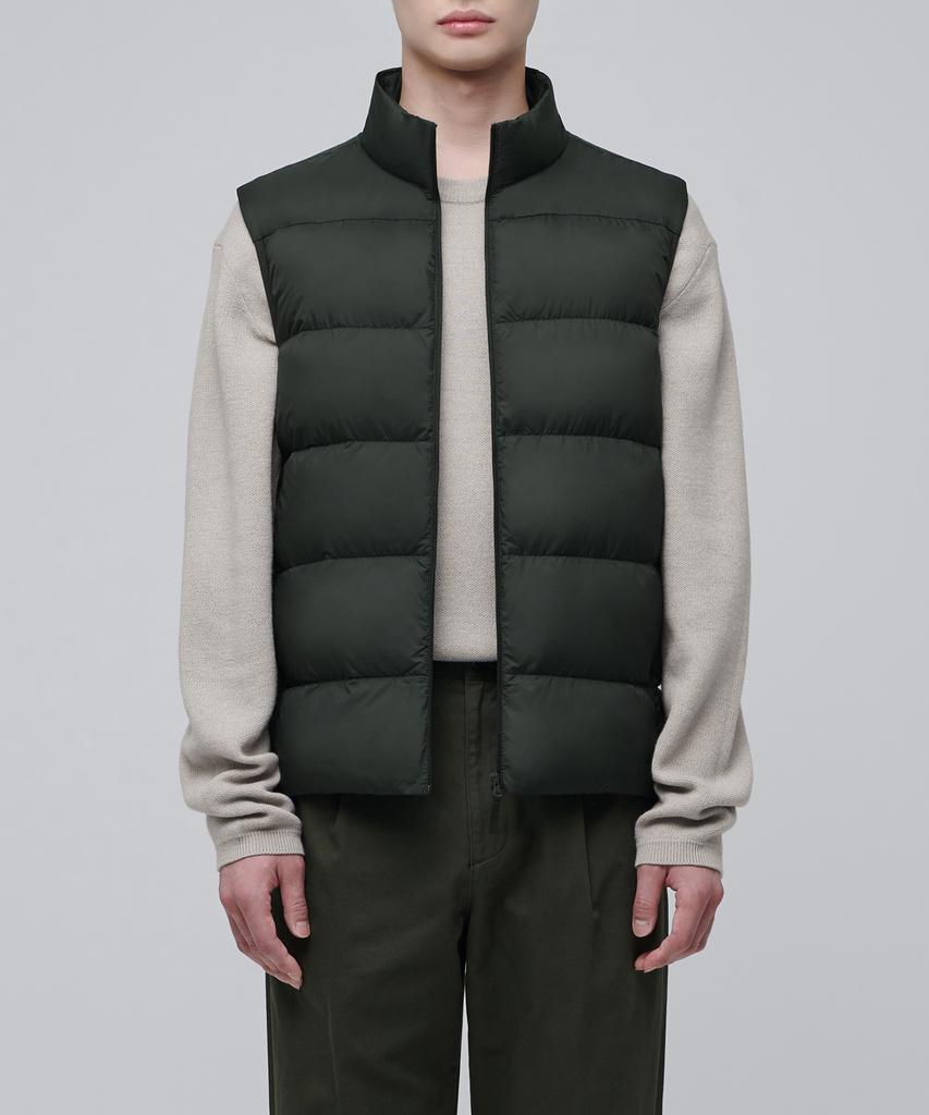 Musinsa Standard High-Neck Light Down Vest [Khaki]