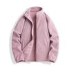 Men's New Outdoor Warm Solid Color Stand Collar Jacket Fashion Plush Heavy Casual Jacket