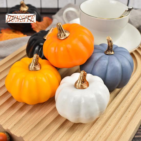 12Pcs Artificial Pumpkins, Lightweight Foam Decor