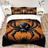 3pcs Spider Web Duvet Cover Set - Includes 1 Duvet Cover and 2 Pillowcases, No Quilt Core, All-Season Home Decor Yy251111025