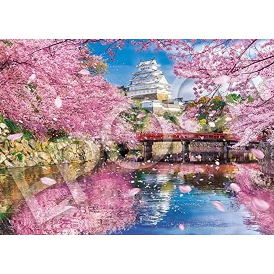 EPOCH 500-piece jigsaw puzzle Japanese scenery Mystic View Himeji Castle cherry blossoms (3853cm) 05-211s adhesive spatula included score ticket