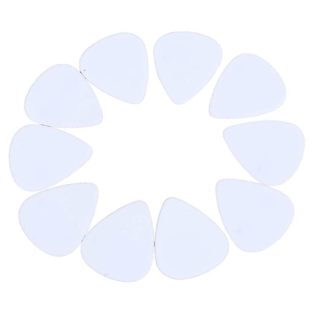 10PCS Acoustic Guitar Pick White Celluloid Guitar Pick Plectrum Set for Musical Instrument