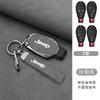 CMJ1 New Zinc Alloy Leather Car Remote Key Case Cover For Jeep Chrysler Grand Cherokee Dodge Durango Magnum Ram Styling Accessories