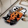 Halloween Ghost Pumpkin Door Mat Soft Bath Mat Plush Floor Rug Hypoallergenic Non-slip for Entrance Bedroom Kitchen Bathroom use