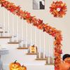 Artificial Fall Leaves Garlands 4Pcs Autumn Fall Thanksgiving Maple Leaves Rattan Halloween Seasonal Harvest Decoration