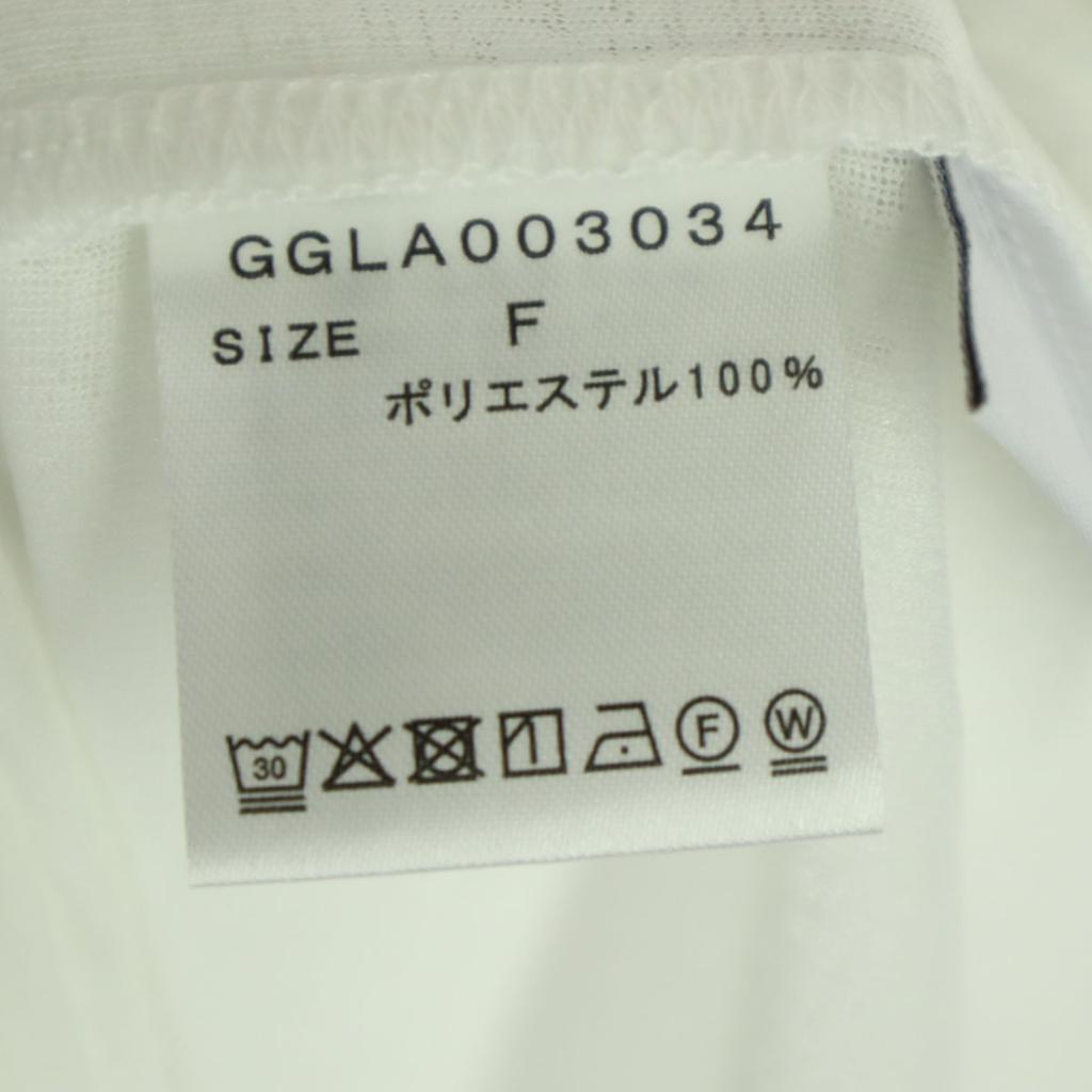 GEORGES Short Sleeve Off-shoulder Sheer T-shirt F White Women Used