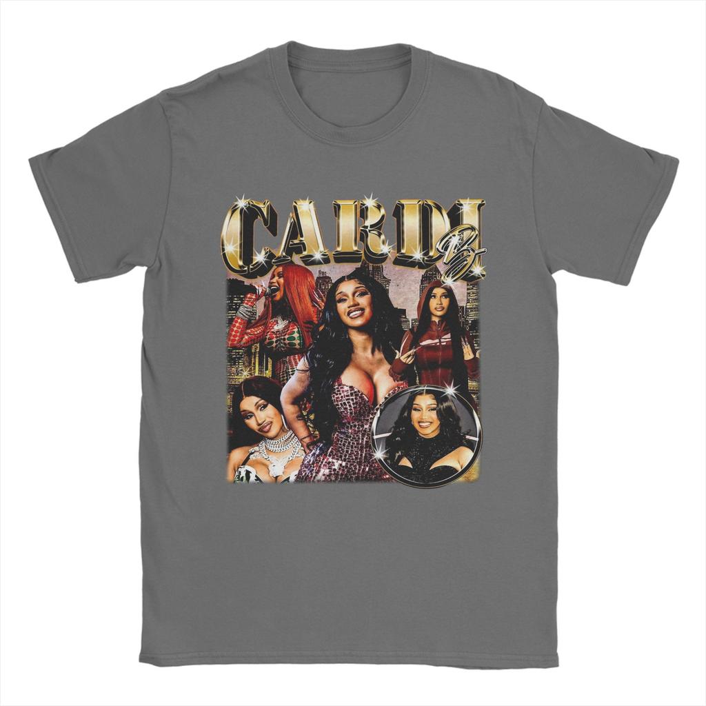 Rapper Cardi B T-Shirts Men  Funny Pure Cotton Tees Crewneck Short Sleeve T Shirt Printing Tops