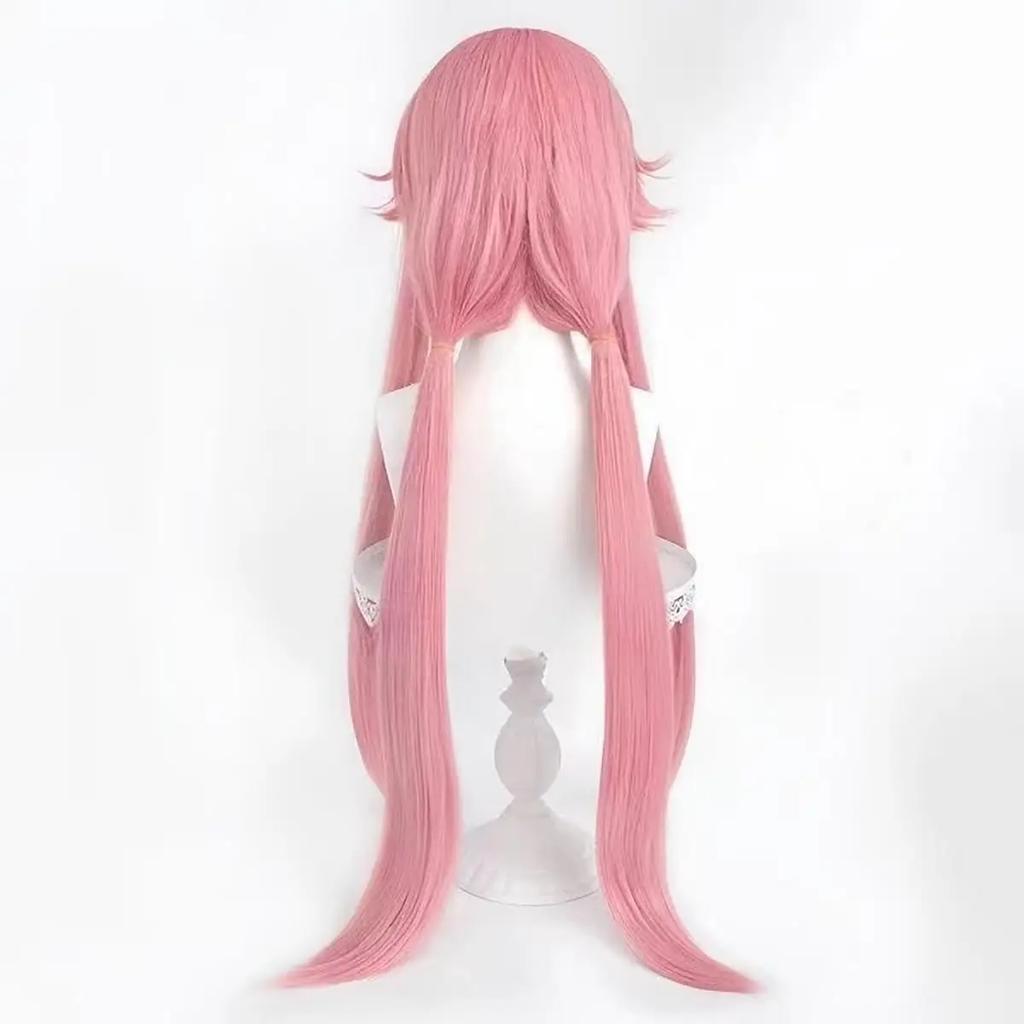 Anime he Future Diary Gasai Yuno Wig for Cosplay Pink Costume Wig long ponytai Synthetic Hair Party Wigs Halloween Party