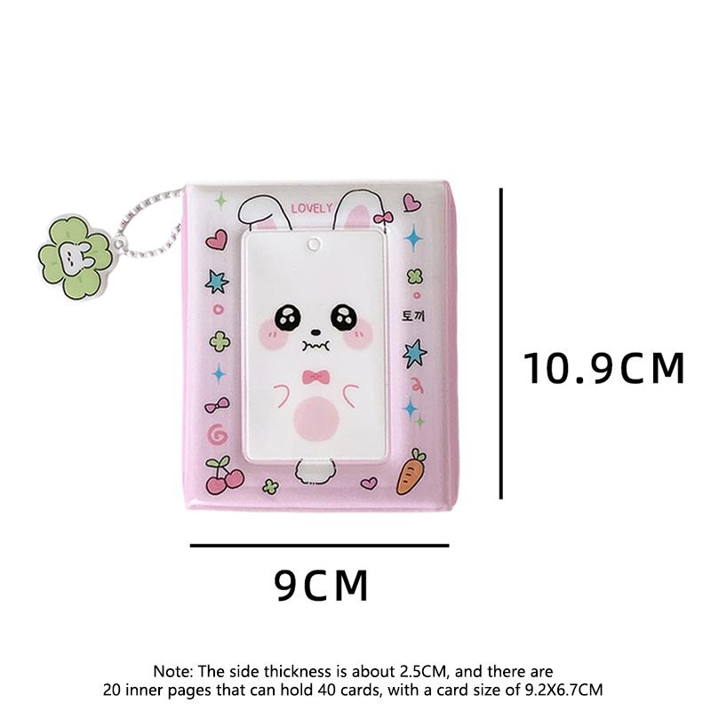 Cute Cartoon Kitten Three-Inch Album Student 40 Slot Photo Card Binder Polaroid Idol Mini Photo Card Storage Album Girls Gift