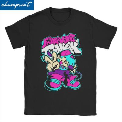 Boyfriend Game FNF Bf T-Shirts for Men Women 100% Cotton T Shirt Friday Night Funkin Short Sleeve Tee Shirt Plus Size Tops
