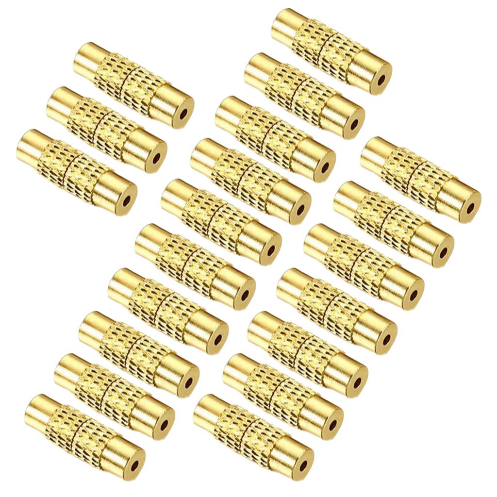 20PCS PortableJewelry Making Brass Cord End Brass Screw Clasps Jewelry End Tips for Bracelet Necklace Making Accessories