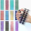 16 Piezas/Hoja Uñas Color Sólido Simple Ultradelgadas Impermeables Pegatinas para Uñas Firmes No Fáciles de Caer Larga Duración Extensión Arte de Uñas