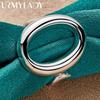 925 Sterling Silver Oval Adjustable Ring Charm Jewelry MR052