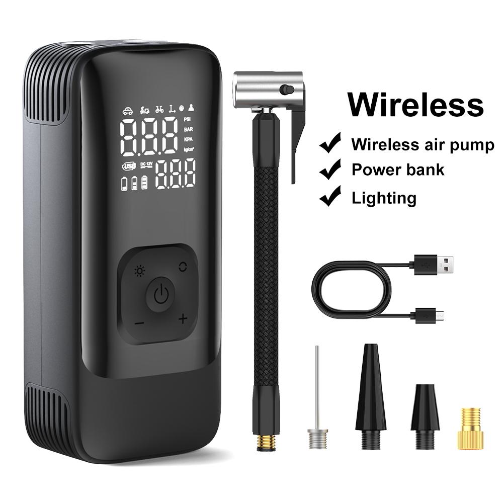 

Автомобильный насос для накачивания шин, портативный воздушный насос, быстрый электрический насос, Type-C, беспроводной, аккумуляторный компрессор для шин автомобиля, велосипеда, мотоцикла