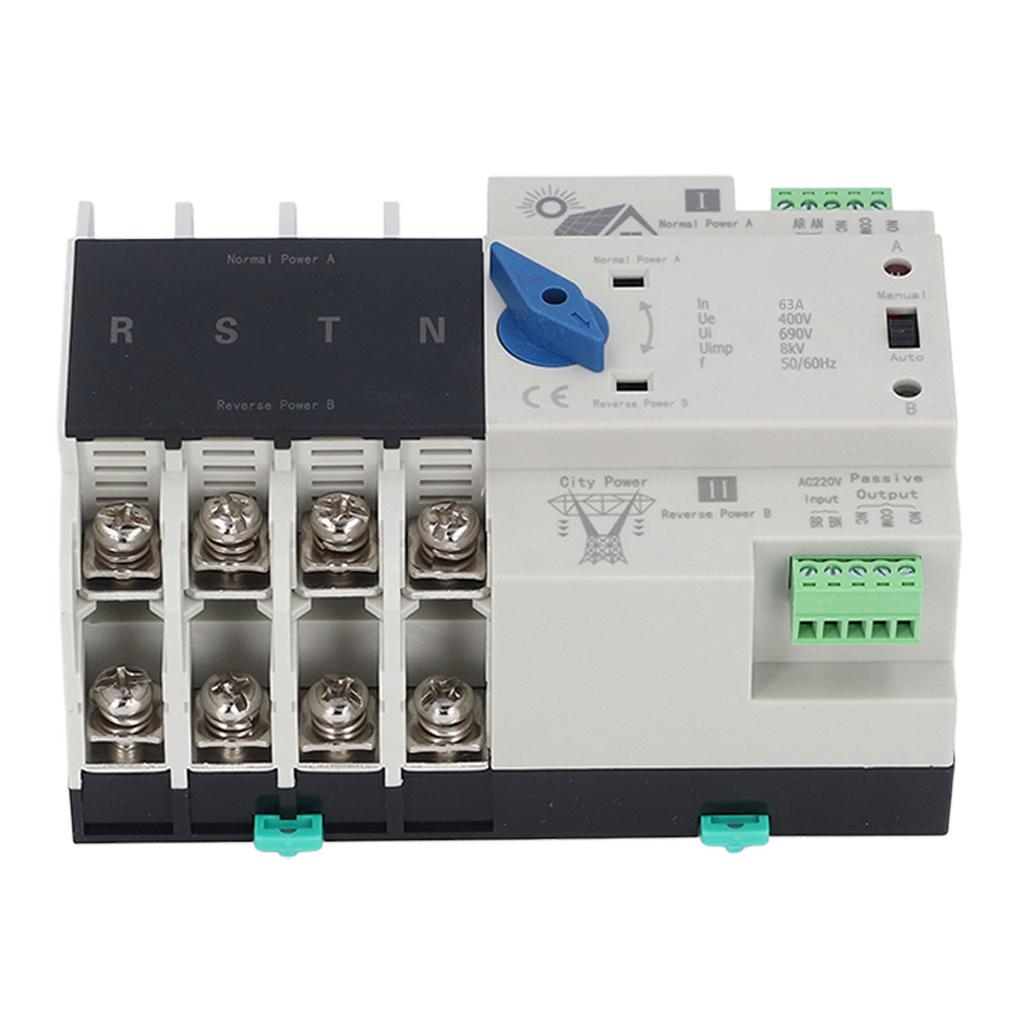 Comutator de transfer automat cu dublă putere, întrerupător electronic de circuit, comutator de comutare 4P 63A AC220V