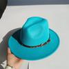 Simple Fedora Hat for Men Fedoras Men Custom Hat Genuine Leather Belt Panama Unisex Church Hat Fascinator Felt Panama Cap