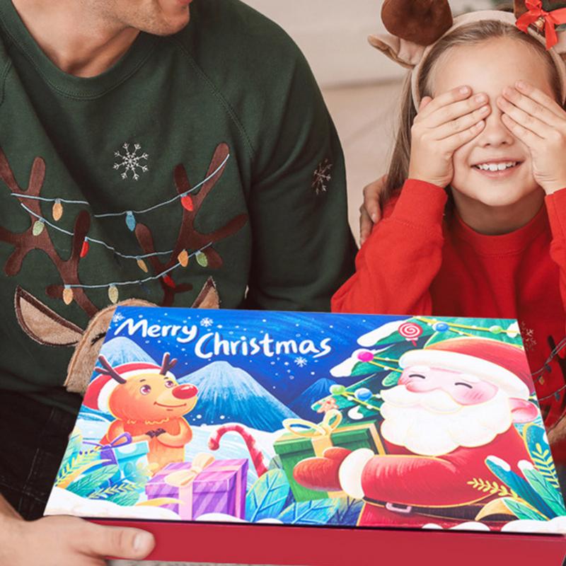 Christmas Advent Calendar Fillable Holiday Candy Box Christmas Countdown Box Empty Box 24 Grids Gift Candy Boxes For Kids Party