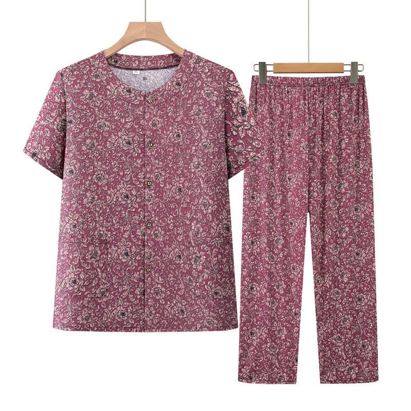 Women's Summer Cardigan Suit for Middle-Aged & Elderly