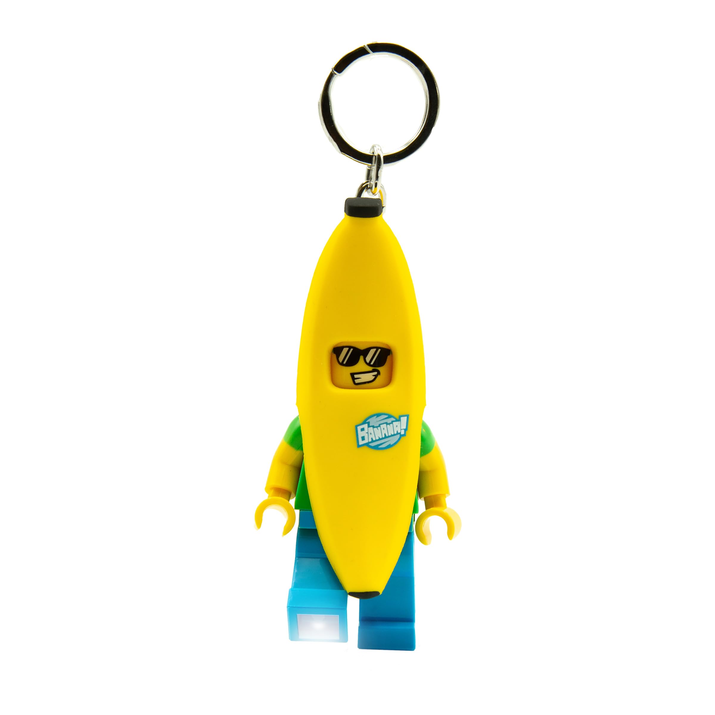

IQ Iconic Bananaman Keychain LED Keychain Light Block Toy Doll with Movable Joints Mini Figure