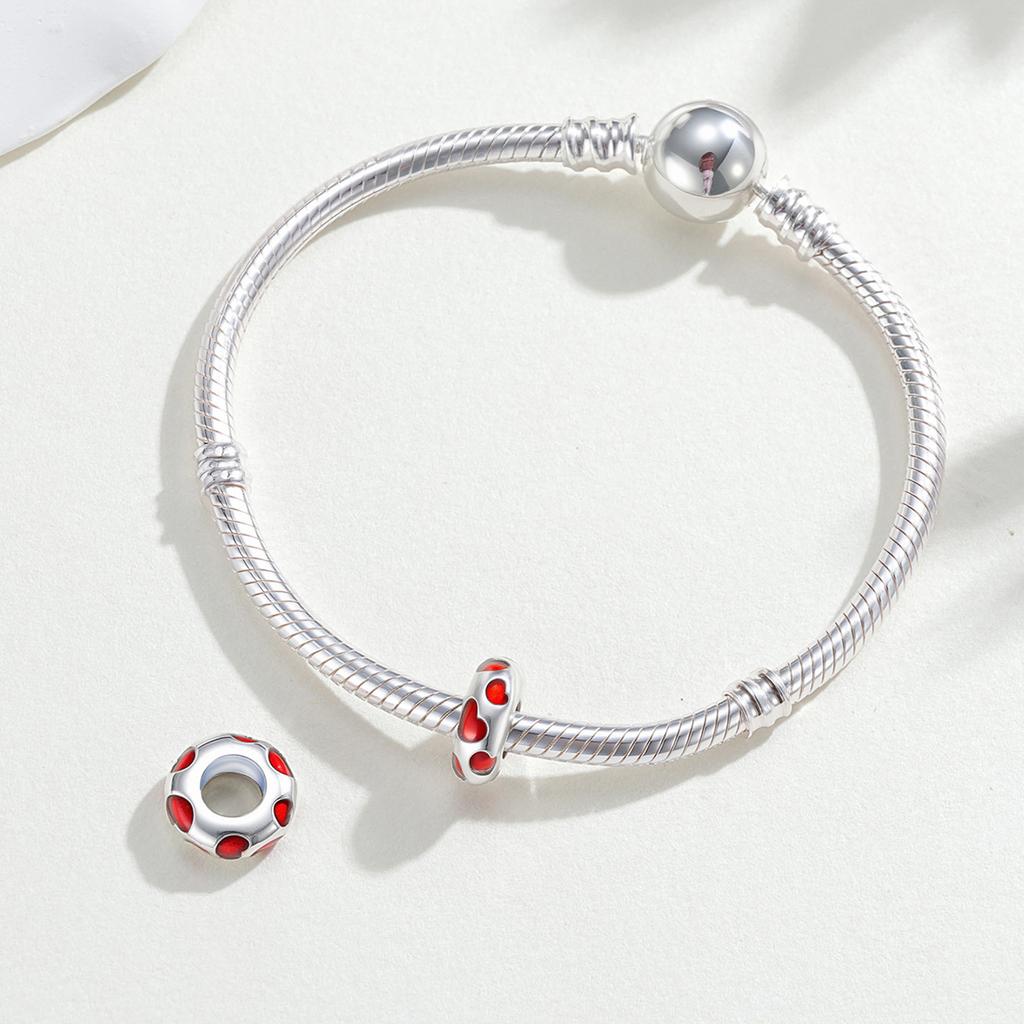 925 Silver Wedding Series Beaded Rose LOVE Love Charm Jewelry To Make Original Bracelet Women's Fashion Jewelry Gifts