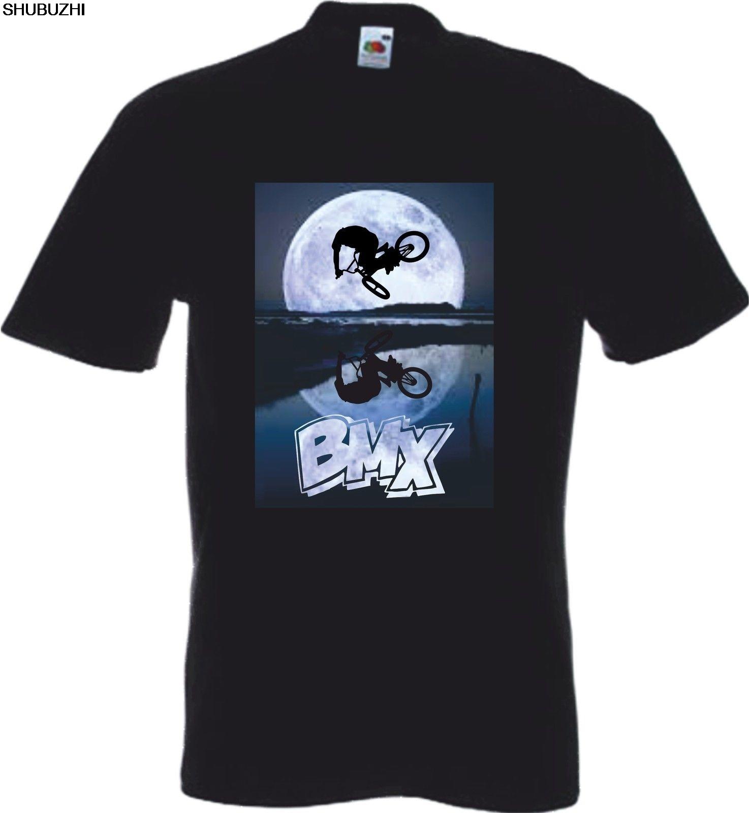 BMX MOONSCAPE LOGO RETRO T SHIRT RACING CYCLING BIKE STUNT BIKER FREESTYLE TRICK Cartoon t shirt Unisex Unisex sbz1386 S