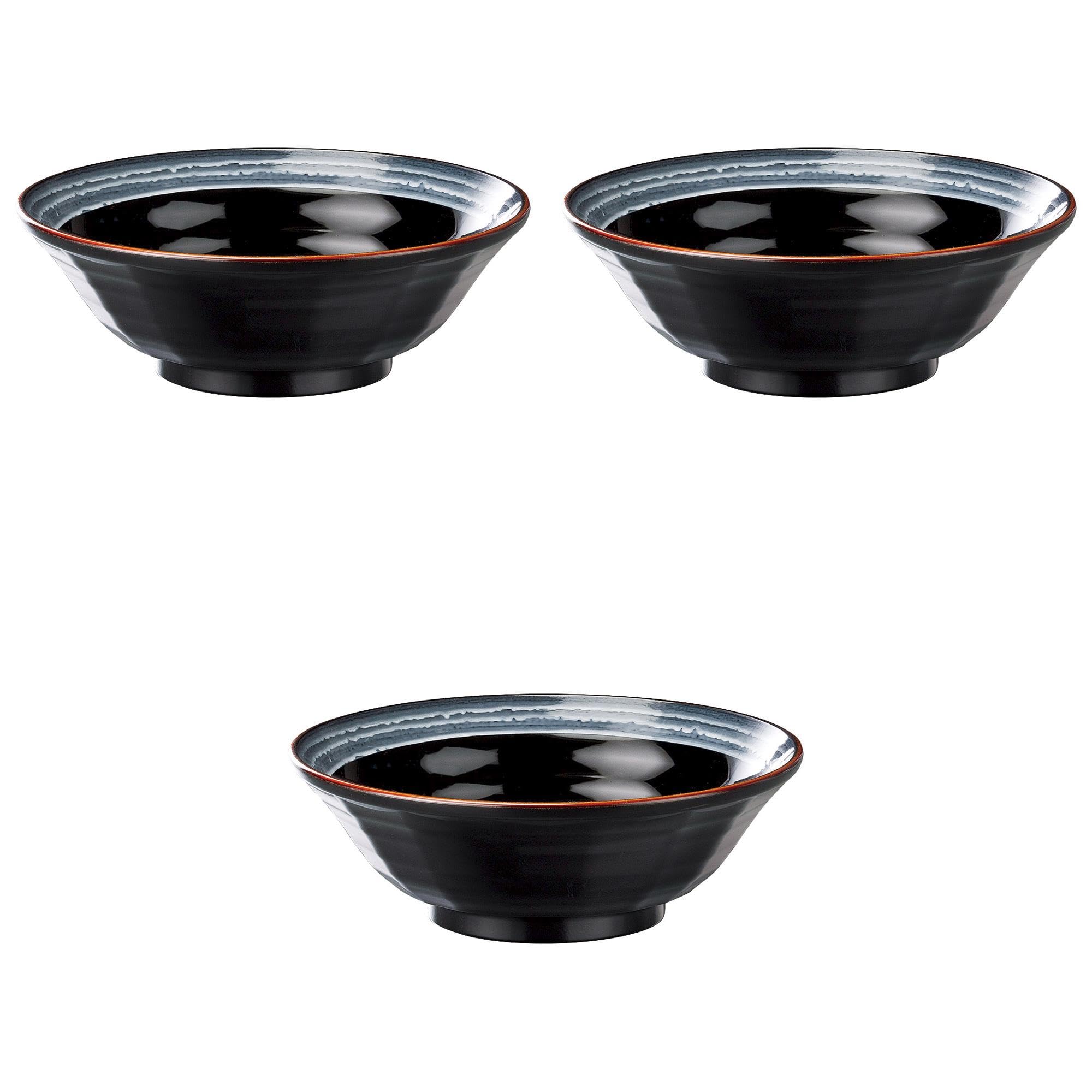 

Set of 3 18cm Yuzu Tenmoku Ramen Bowls x Resin Setomonohonpo Ultra-Heat-Resistant [18 7.1cm] Bowls, Heat-Resistant,