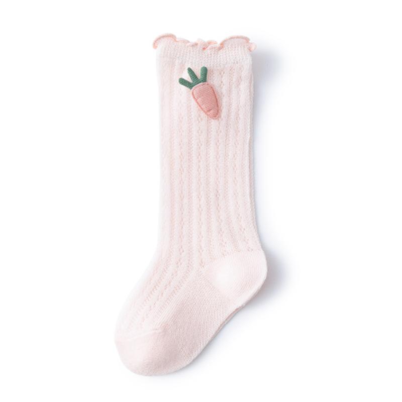 

Детские носки, летние хлопковые, для новорожденных, детей и младенцев, весенние и осенние дышащие носки с тонкой сеткой средней длины, отпугивающие комаров. foot length of 7-9cm розовый