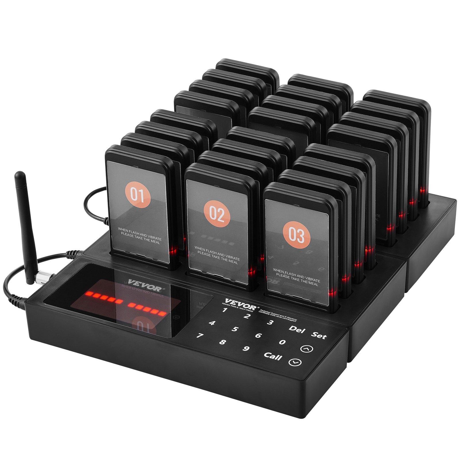 VEVOR Restaurant Pager System, Wireless 400m