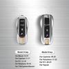 Zinc Alloy Material Case For Porsche Cayenne Panamera Macan Cayman 718 911 Taycan Gloss Chrome Key Shell Car Key Case