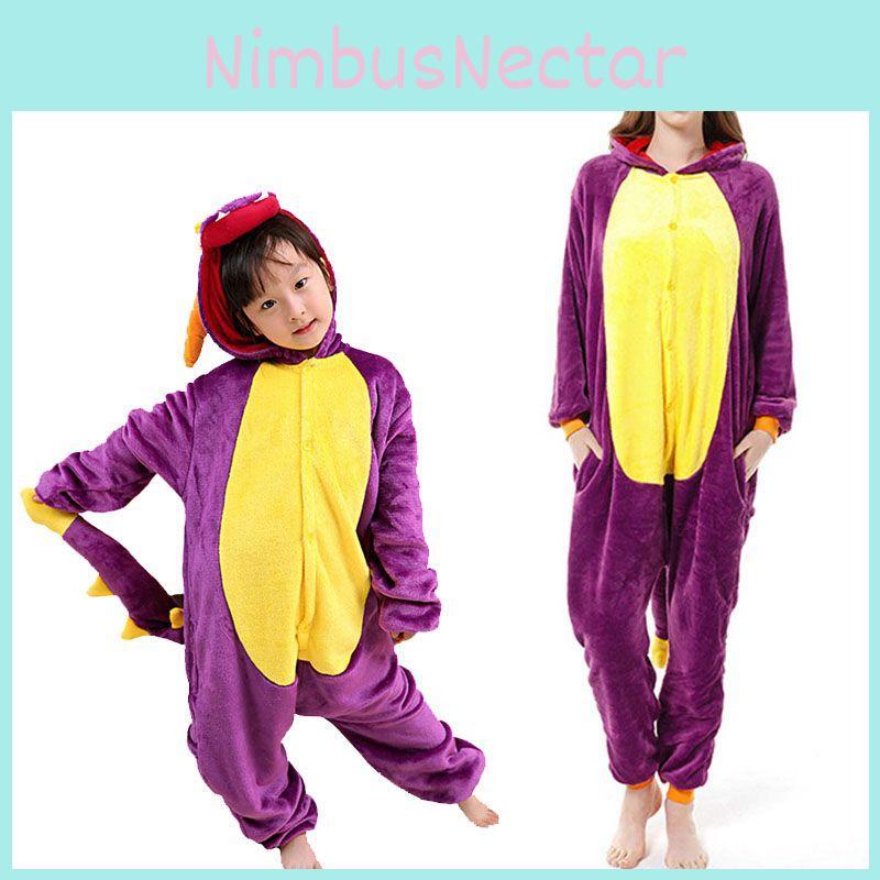 Cozy Purple Dragon Unisex Adult Animal Onesie Pajamas For Ultimate Comfort
