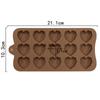 15 Hole Love Silicone Chocolate Mould Heart Biscuit Cake Decor Baking Tool Jelly Candy Mold Ice Tray Soap Resin Making Set Gifts