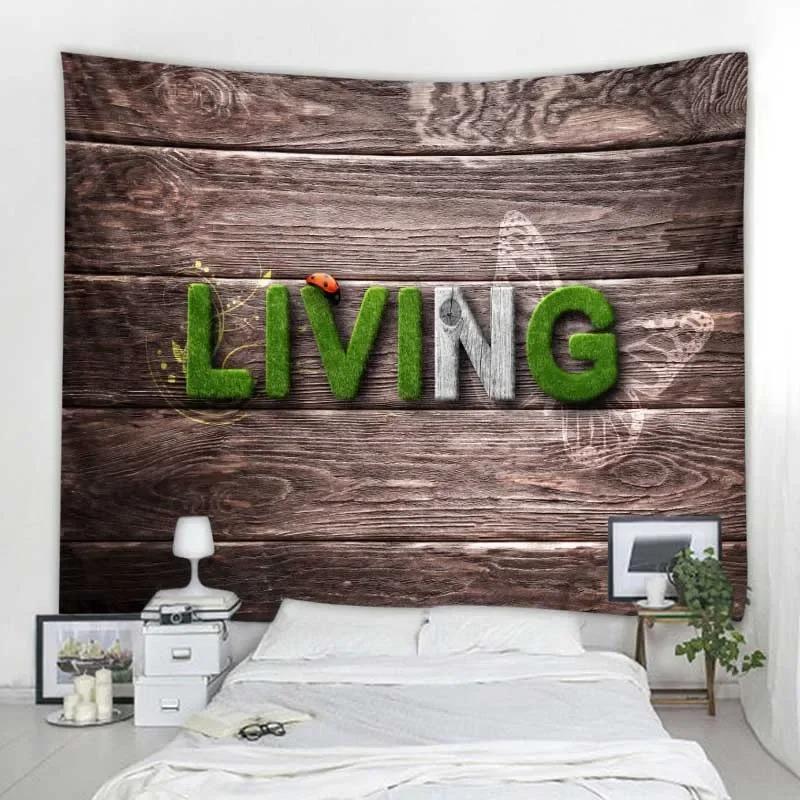 

Винтажная деревянная панель, декоративный гобелен, декор для дома, стены, гостиной, офиса, гобелен 150x130cm