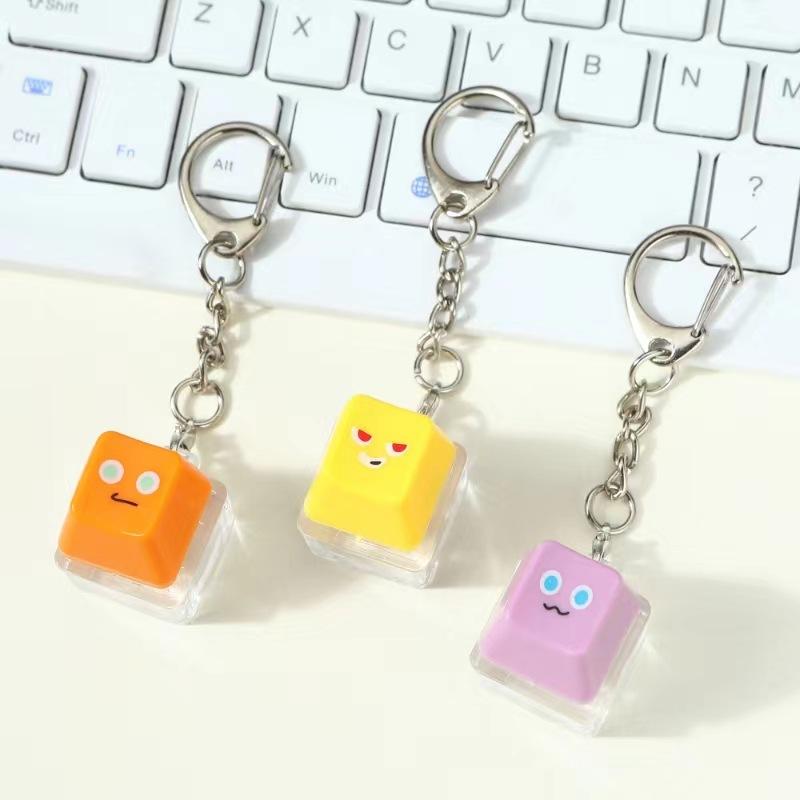 2/3 Pcs Fidget Decompression Keyboard Button Keychain Bag Pendant Stress Relief Toy Antistress Finger Keyboard Game Keyring Gift