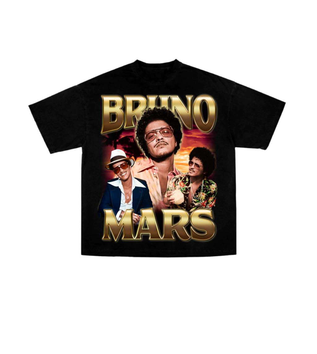 

New Trendy Singer Bruno Mars Luxurious Tshirt for Unisex and Women Cotton Tshirt Ummu Casual Shortsleeved Roundneck Clothing S