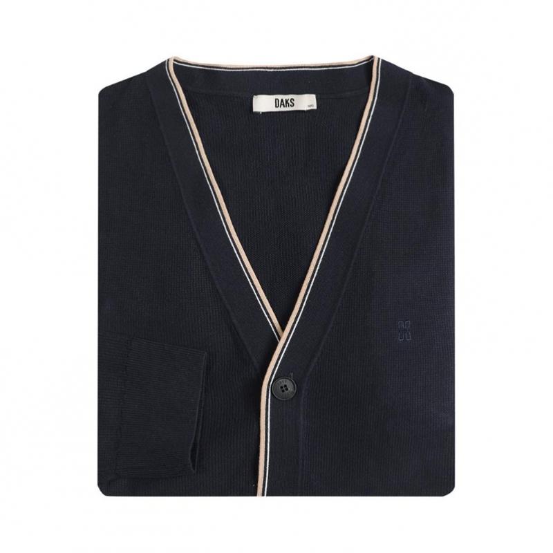 Daks Viscose Blend Tipping Cardigan Dmp1swcd101n1