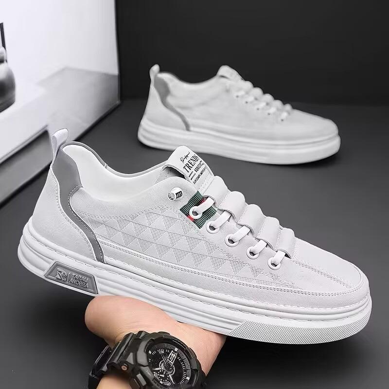Spring Men's Shoes New Breathable Shoes Male Students Trend Versatile White Shoes Men's Sports and Leisure Board Shoes Trendy Shoes