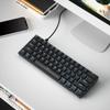 OUTEMU USB Wired 61 Key Mechanical Keyboard LED Backlit Supports Hot Swap Blue Switch   Red Switch