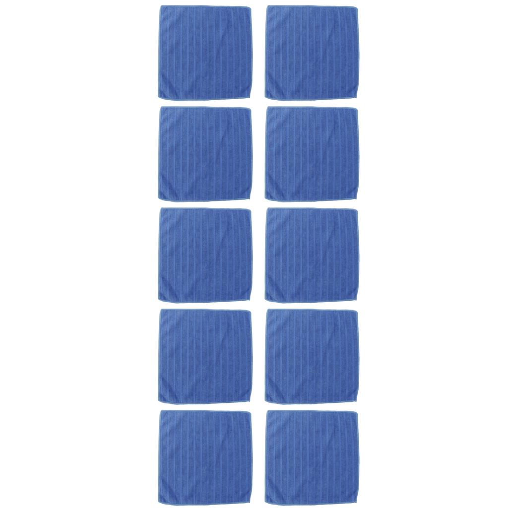 10Pcs Blue Clean Towel Square Soft Microfiber Towel Home Kitchen Cleaning Supplies