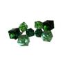 Geometric Green Crystal Sugar Cube Stud Earrings for Women - Fashionable, Versatile, Light Luxury