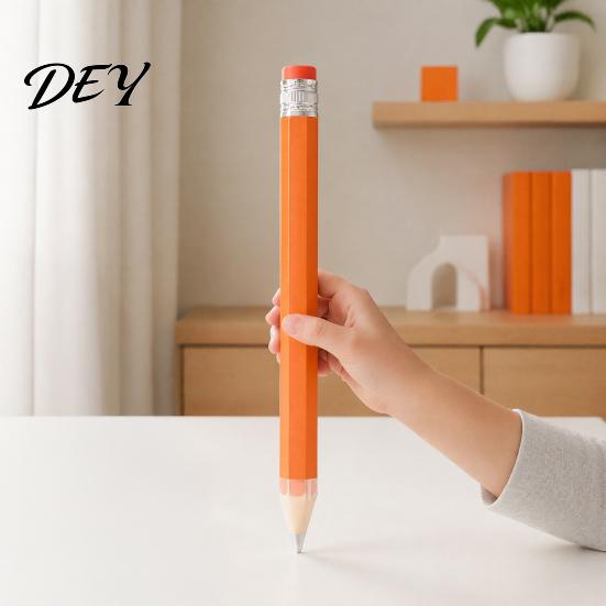 Wooden Pencil Giant Pencil, Extra Large Wood Novelty Prop, Smooth Writing Stationery Prop Stationery, for Carpentry And Party Favors Palm Sized