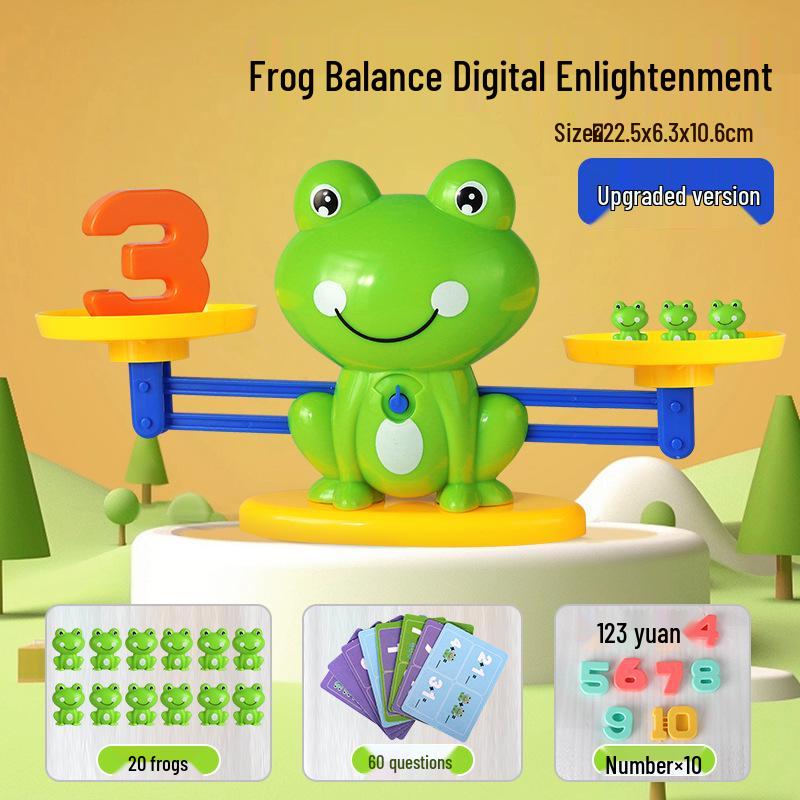 Frog Balance Scale: Early Education Toy for Developing Children's Number Skills and Logical Thinking.