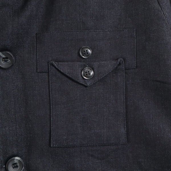 Brand new HB Big Hood Silky Denim Mod coat M Long coat Denim jacket Men's Used