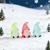 10/20Pcs Gnomes Figurines With Stars Snowflakes Patterns Luminous Resin Christmas Glow In Dark Decor For Fairy Garden Gift