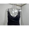 Women's Glitter Chain Strap Deep V Neck Bodycon Dress Elegant High Slit Party Gown