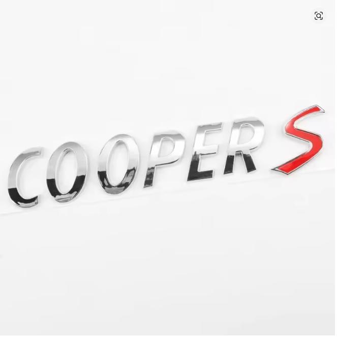 

3D Эмблема багажника MINI Cooper S из АБС-пластика Значок Наклейки с логотипом багажника Для Mini Coopers R50 R52 R53 R56 R57 R58 R60 F55 F56 серебряный