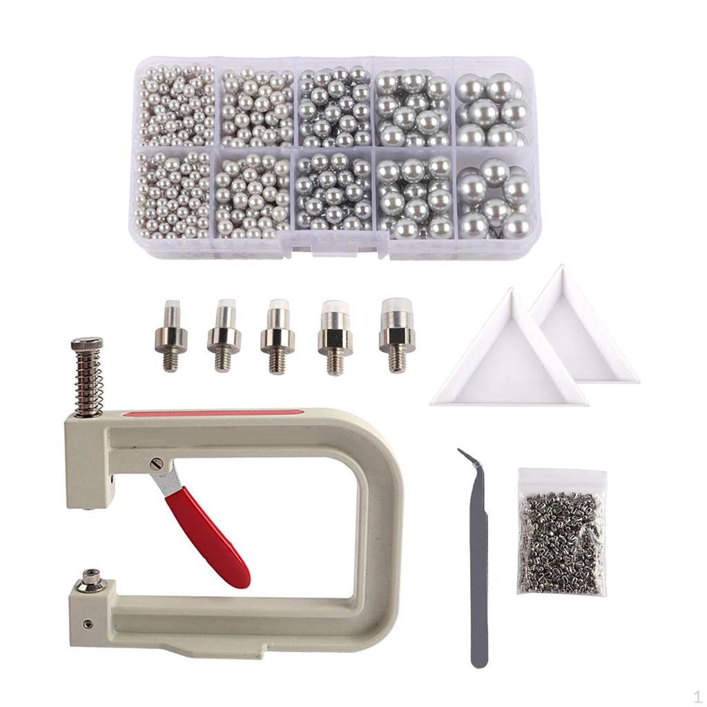 Hand Press Pearl Setter Tool Beads Punching Machine Handmade Setting