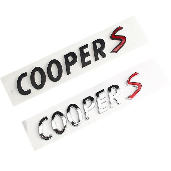 Car Rear Trunk 3D Sticker COOPER S Letters Logo Emblem Badge Sticker Decal