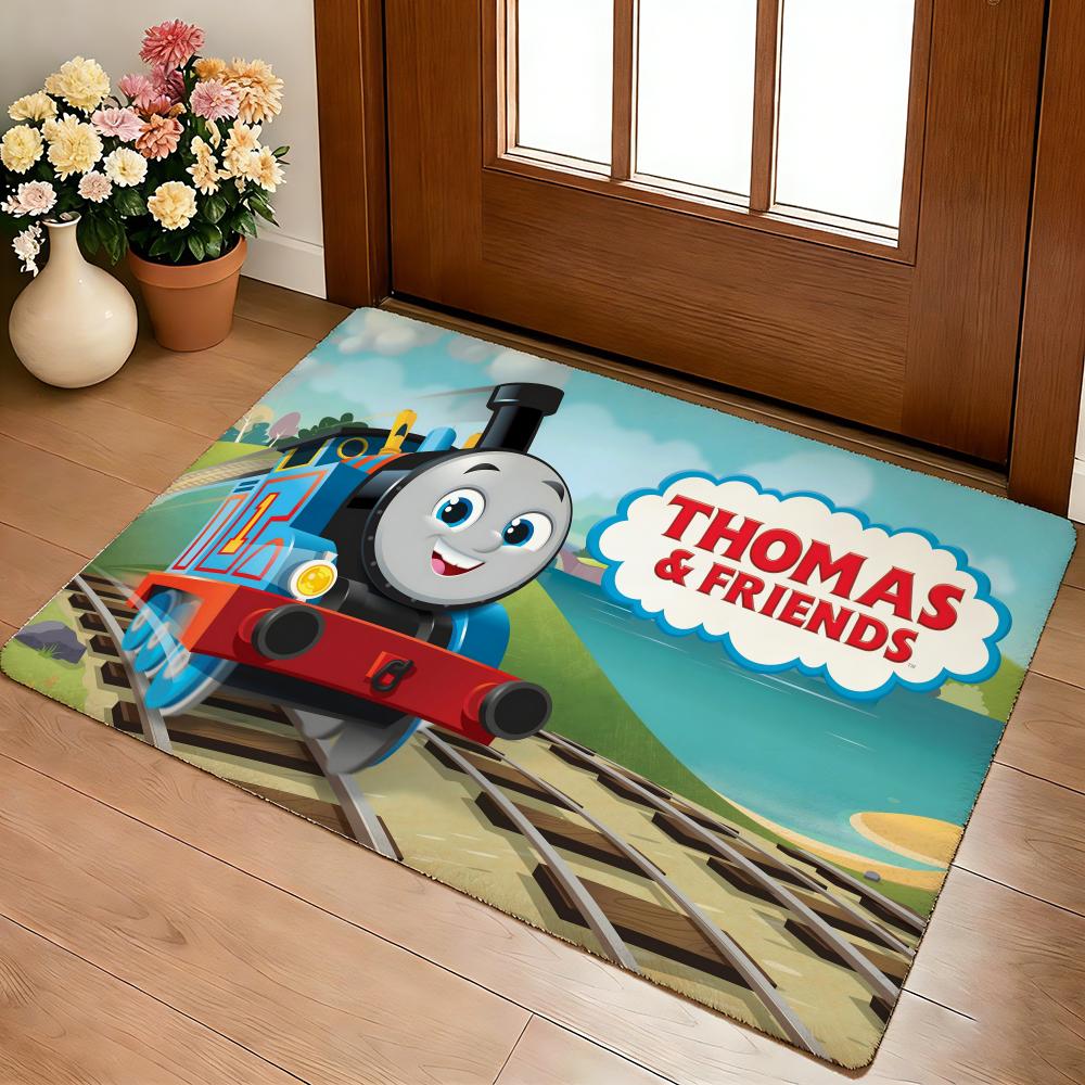 Anime T-Thomas & Friends Floor Mat Cozy Flannel Soft Thick Non-Slip Mat For Living Room Bedroom Kitchen Decor Rugs