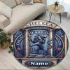 Benutzerdefinierter Name Personalisierter Chelsea Football Club Druck Runder Teppich, Vielseitiger Wohnkultur Teppich, für Spielzimmer, Wohnung, Balkon, Eingangsbereich, Flur Geschenk