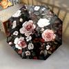 1 PC Automatic Folding Umbrella - Roses and Butterflies Pattern, Portable & Foldable Design with 8 Ribs, Christmas Birthday Gifts
